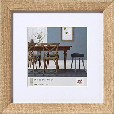 Abbildung von walther design Bilderrahmen eiche hell 30 x cm mit Passepartout, Fiorito Holzrahmen EF330E