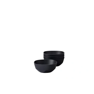 Abbildung von Mepal Servierschale 4 Stück Silueta Spülmaschinen und mikrowellenfest Salatschüssel Tapas Teller Geschirr 250 ml Nordic black