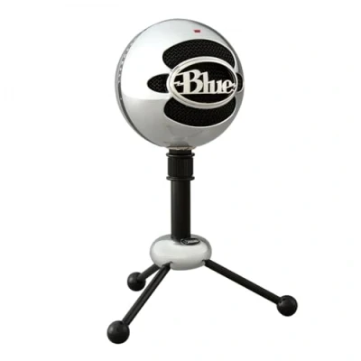 Abbildung von Blue Snowball USB Mikrofon für Aufnahmen, Streaming, Podcasting, Gaming auf PC und Mac, Kondensatormikrofon mit Nieren Kugelcharakteristik stilvollem Retro Design Silber
