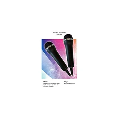Abbildung von Mikrofon Doppelpack für Karaoke Games (Lets Sing, Voice of Germany, SingStar etc.) PlayStation (PS3, PS4, PS5), Nintendo (Switch, Wii), XBOX + PC