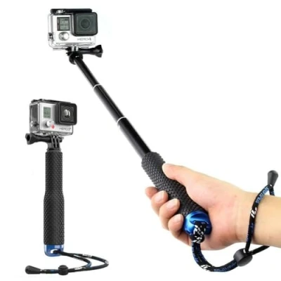 Abbildung von Harwerrel Teleskopstange Aluminium Selfie Stick Stange Handgriff Einbeinstativ (7 19 Zoll) für GoPro Hero(2018) Hero 7 6 5 4 3+ 3 2 1 SJ4000 SJ5000 Xiaomi Action Kamera