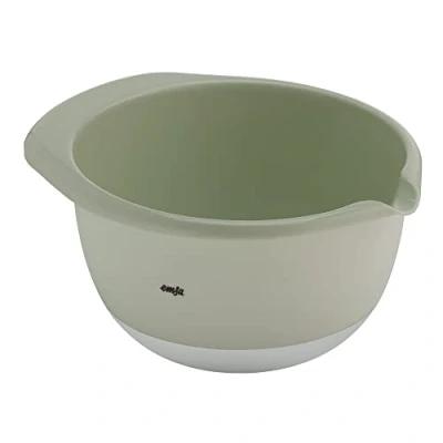 Abbildung von Emsa Prep&amp;Bake Rührschüssel aus Kunststoff, 2,8 Liter, Rutschfester Boden, Ausgießrand und praktischer Griff, Stapelbar, Grün, K3242834