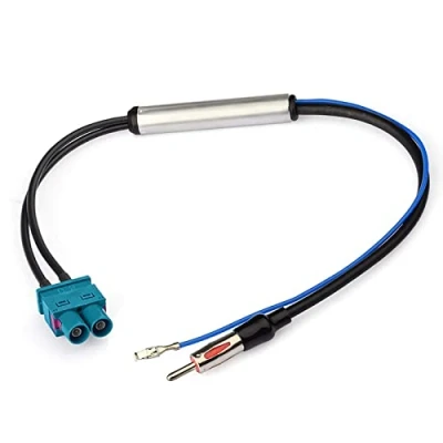 Abbildung von BINGFU Autoradio Antenne Signalverstärker, Doppel Fakra auf DIN Stecker Adapter mit Phantomeinspeisug Kompatibel Volkswagen Audi VW Skoda BMW Fahrzeug Auto Audio Radio Stereo Head Unit Empfänger