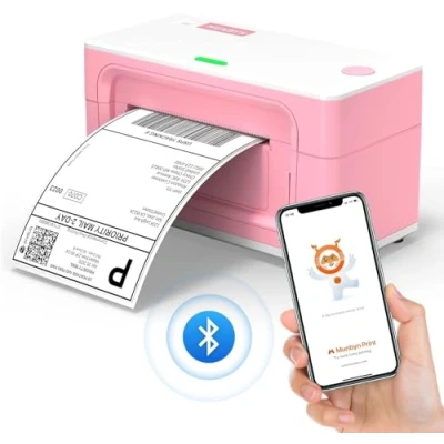Abbildung von MUNBYN Label Printer Etikettendrucker DHL Labeldrucker 4XL USB Thermo Versandetikettendrucker Desktop Etikettendruck für Amazon DPD UPS Shopify Mac/PC