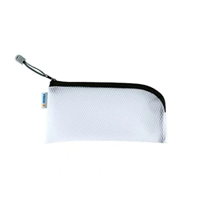 Abbildung von HERMA Dokumententasche mit Reißverschluss, kleine wasserdichte Reißverschlusstasche, verschließbare Dokumentenmappe aus Kunstoff Zipper, halb transparent, 23 x 11 cm, schwarz