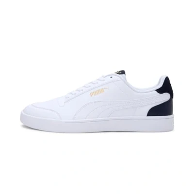 Abbildung von PUMA Unisex Shuffle Sneaker, White Peacoat Team Gold, 44 EU