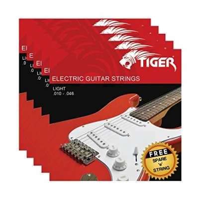 Abbildung von TIGER E Gitarre Saiten 5 Stück Light (1046) setzt