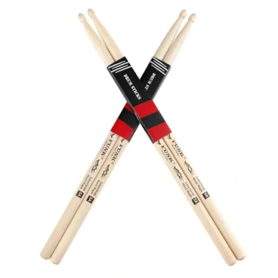 Abbildung von Drum Sticks Rebound America Hartes Ahornholz, gerade und langlebig, ideal für Schlagzeuger aller Niveaus, verwendet Schlagzeug, Percussion Praxis (5A 2 Paare)