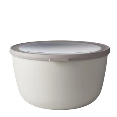 Abbildung von Mepal Multi Bowl Cirqula Round Vorratsdose mit Deckel Geeignet als Luftdichte Aufbewahrungsbox für den Kühlschrank, Mikrowellengeschirr &amp; Frischhaltedosen 3000 ml Nordic White