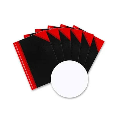 Abbildung von Bantex Notizbuch A6 blanko, 192 Seiten, 70 g/m², Hardcover, schwarz, 6 Stück