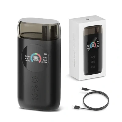Abbildung von Enya Smart Automatic Guitar Tuner ST1, Vollfarb LCD Bildschirm Metronom und Saitenkurbel für E Gitarren, Akustikgitarren, Ukulele, Banjo, Mandoline, Schwarz