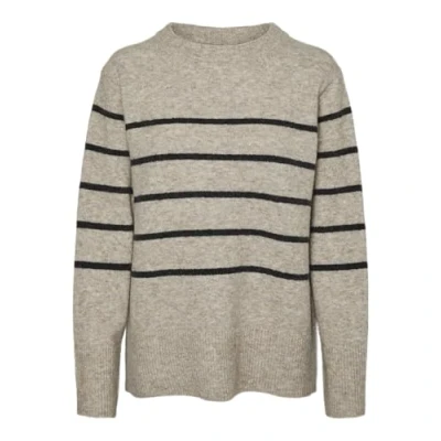 Abbildung von Vero Moda Vmflawless Oneck Pullover Strickpullover, Damen, Größe: Small, Silver mink