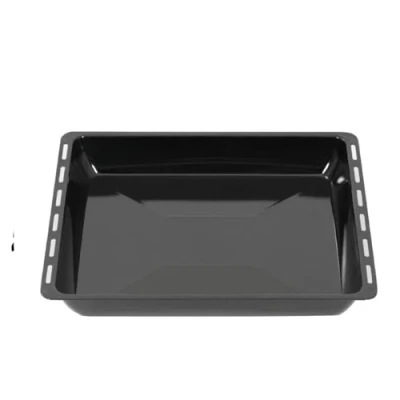 Abbildung von ICQN Backblech 45.5 x 37.5 6 cm, Extra Tiefe Emaillierte Fettpfanne für Backofen und Herd, Passend Bosch, Siemens, Neff, Constructa, Flavel, Simfer, Kratzfest &amp; Rostfrei, 455 375 mm