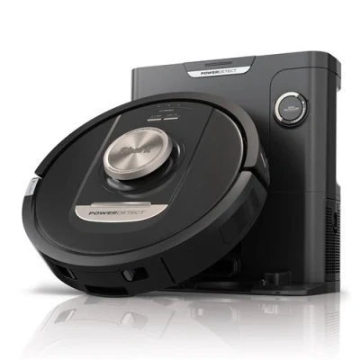 Abbildung von Shark PowerDetect Saugroboter selbstleerend mit 3D &amp; LiDAR Navigation, Anti Allergen Geruch Basis, NeverStuck Hindernisumgehung, für Teppiche, Hartböden Tierhaare, Schwarz RV2820VEEU