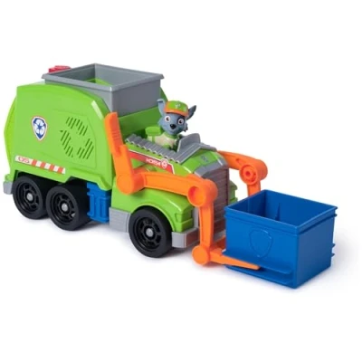 Abbildung von PAW PATROL, Extragroßer Recycling Truck mit Rocky Spielfigur und Verwandlungsfunktion (Deluxe Fahrzeug), Spielzeug für Kinder ab 3 Jahren