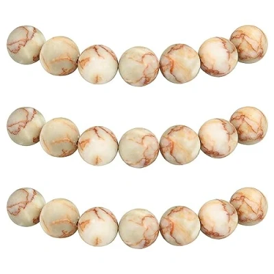 Abbildung von MJDCB Perlen zum Auffädeln 8mm 45 stück Blutstein Halbedelsteine mit Loch Natürliche Lose Runde Steinperlen für Herstellung Schmuck Armbänder Halsketten