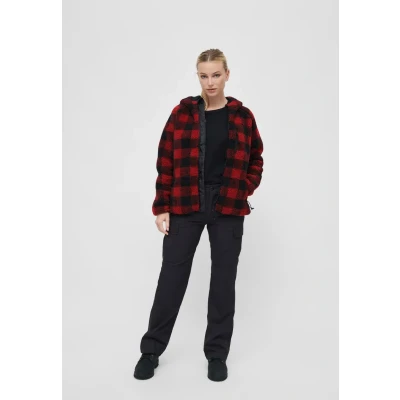 Abbildung von Brandit Fleecejacke, Damen, Größe: 5XL, Red/black/white