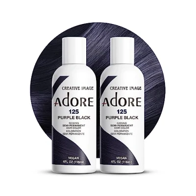 Abbildung von Adore Shining Semipermanente Haarfarbe, Violett Schwarz (125), 118 ml