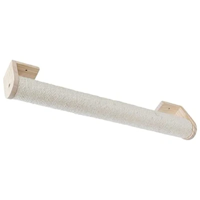Abbildung von Kerbl Kratzsäule (Farbe weiß, L x B H 77 9 15 cm, max. Belastbarkeit 6 kg, zur Befestigung an der Wand) 84451
