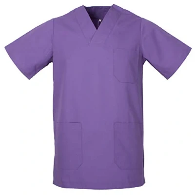 Abbildung von MISEMIYA Medizinische Uniformen Unisex Top Krankenschwester Krankenhaus Berufskleidung Medium, Flieder