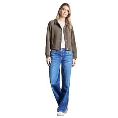 Abbildung von STREET ONE Damen A322585 Silk Look Jacke, Muddy Brown, 40 EU