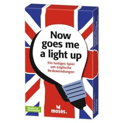 Abbildung von moses. now goes me a light up Lustiges Spiel um englische Redewendungen, Yellow