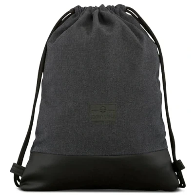 Abbildung von Johnny Urban Turnbeutel Damen &amp; Herren Schwarz Luke Beutel Rucksack mit Kordelzug Baumwoll Canvas Kleine Innentasche für Wertsachen