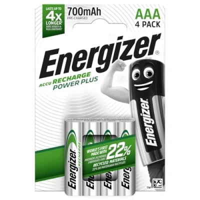 Abbildung von Energizer AAA Batterien, wiederaufladbar, 4 Stück, Recharge Power Plus