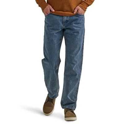 Abbildung von Wrangler Authentics Herren Classic 5 Pocket Relaxed Fit Cotton Jeans, Stonewashed, 36W / 28L