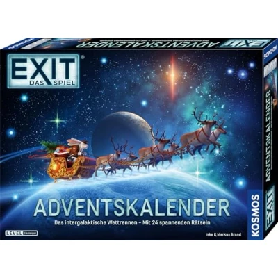 Abbildung von KOSMOS 684488 EXIT Das Spiel Adventskalender: intergalaktische Wettrennen, mit 24 spannenden Rätseln ab 10 Jahre, Escape Room vor Weihnachten