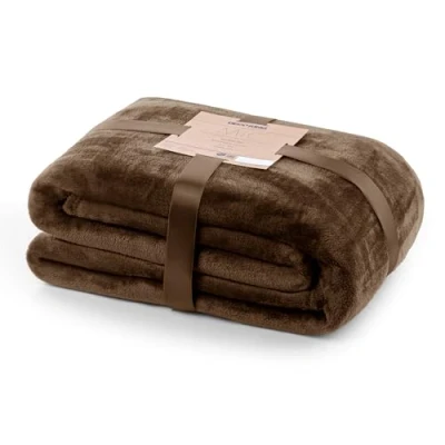 Abbildung von DecoKing Kuscheldecke 150x200 cm braun Decke Microfaser Tagesdecke Fleece weich sanft kuschelig Schoko Brown Chocolate Mic