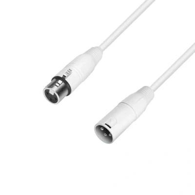 Abbildung von Adam Hall K4MMF0100 Snow K4 MMF 0100 Verbindungskabel [1x XLR Stecker 1x Buchse] 1.00m Weiß, 1 Meter