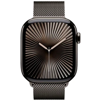 Abbildung von Apple Watch Series 10 4G 42mm Slate Titanium (Graues Milanaiseband)