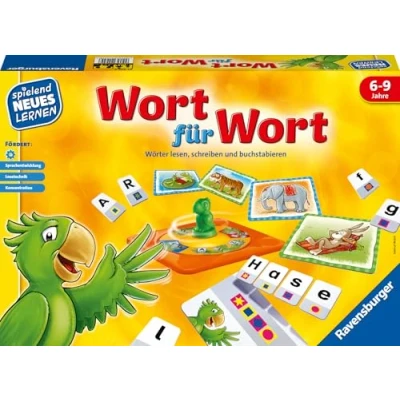 Abbildung von Ravensburger 24955 Wort für Spielen und Lernen Kinder, Lernspiel Kinder von 6 9 Jahren, Spielend Neues 1 4 Spieler, tolles Weihnachtsgeschenk, Yellow