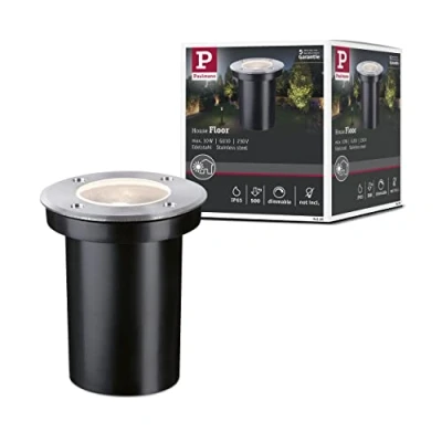 Abbildung von Paulmann 94390 LED Außenleuchte Bodeneinbauleuchte Floor IP65 dimmbar Außenbeleuchtung Edelstahl Außenlampe Gartenlampe GU10