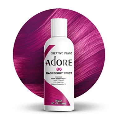 Abbildung von Adore 86 Himbeer Twist Glänzende Semi Permanente Haarfarbe, 118 ml