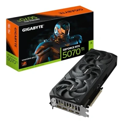Abbildung von Gigabyte GeForce RTX 5070 Ti WINDFORCE SFF 16G Grafikkarte 16GB GDDR7, 256bit, PCI E 5.0, 2452 MHz Kerntakt, 3 x DP 2.1b, 1 HDMI NVIDIA DLSS 4, GV N507TWF3 16GD