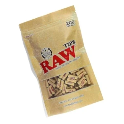 Abbildung von RAW Authentic Pre Rolled Tips, 200 Tips pro Beutel 3 (600 Tips)