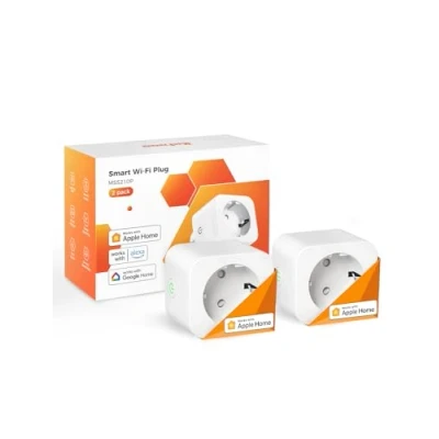 Abbildung von Refoss Smart Steckdose funktioniert mit Apple HomeKit, WLAN Verbrauchsmessung, Zeitschaltuhr Fernbedienung, Stromzähler Balkonkraftwerk, Alexa, Google, 2 Stück