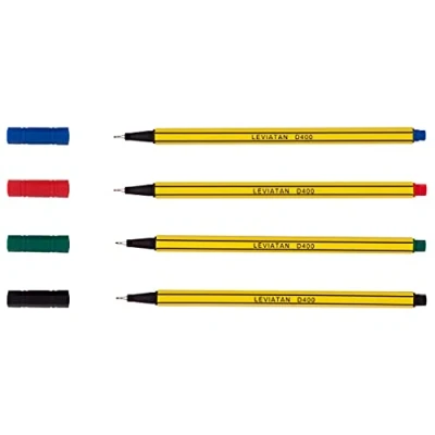 Abbildung von LEVIATAN D400 Fineliner Set 4 Mehrfarbig Feinleiner Stift Bunt Für Den Täglichen Gebrauch Geeignet Linienbreite Ca. 0.4 Mm Feinlinerfilzstifte
