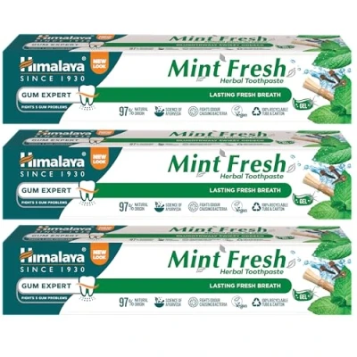 Abbildung von Himalaya Herbals Mint Fresh Herbal Toothpaste Gum Expert Range for Healthy, Protected Gums and Breath 75ml (Pack of 3)