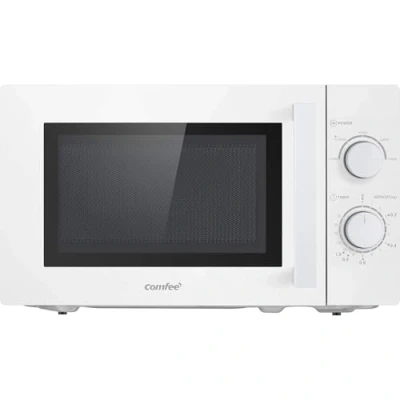 Abbildung von Comfee CMSN 20 wh Mikrowelle / Solo mit 5 Leistungsstufen/ Innenbeleuchtung/ easy Defrost/360Drehteller Zwei Drehregler/20L/700W/ Weiß, Mechanisch