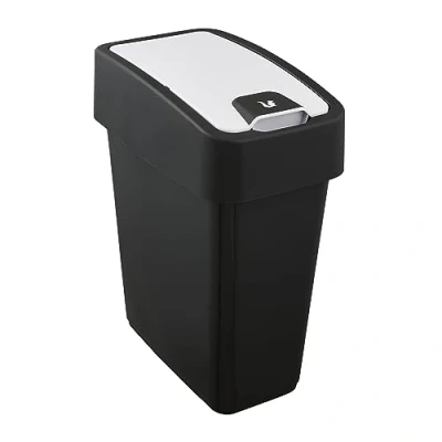 Abbildung von keeeper Premium Abfallbehälter mit Flip Deckel, Soft Touch, 10 l, Magne, Graphit Grau