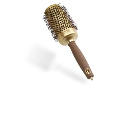 Abbildung von Olivia Garden Expert Blowout Shine Gold &amp; Braun 55 Runde, antistatische Keramikbürste für glänzende und frizzfreie Blowouts