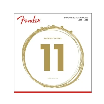 Abbildung von Fender 80/20 Bronze Acoustic Strings, Ball End, 70CL .011 .052 Gauges, (6)