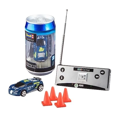 Abbildung von Revell Control Mini RC Car Racer I Maßstab 1:43 Ideal für Kinder und Rennbegeisterte Zwei Betriebsfrequenzen packende Rennen Geeignet Innen Außenbereiche, Blau