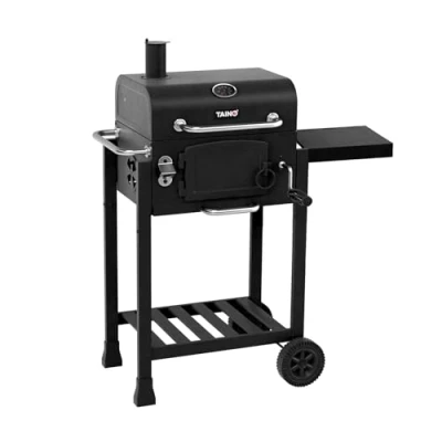 Abbildung von TAINO HERO Smoker klein BBQ Grillwagen Holzkohle Grill Grillkamin Standgrill Räucherofen Grillrost