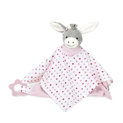 Abbildung von Sterntaler Kuscheltuch Emmi Girl, Alter: Für Babys ab dem 1. Monat, Größe: 34 cm, Farbe: Rosa/Weiß/Grau