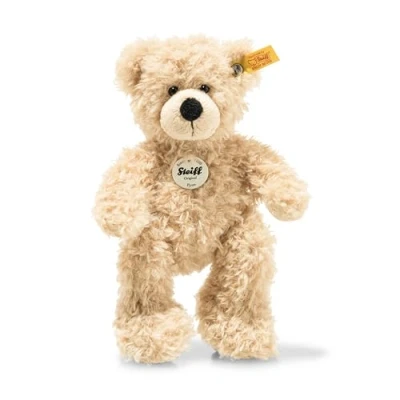 Abbildung von Steiff Teddybär Fynn beige 18 cm, Teddy Bär zum Kuscheln und Spielen für Kinder, aus kuschelweichem Plüsch, Stofftier beweglich &amp; waschmaschinenfest