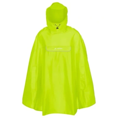 Abbildung von VAUDE Valdipino Rad Regenponcho Leicht, Wasserdicht &amp; Umweltfreundlich Bluesign® zertifiziert mit Eco Finish Integrierte Tasche Green Shape Label